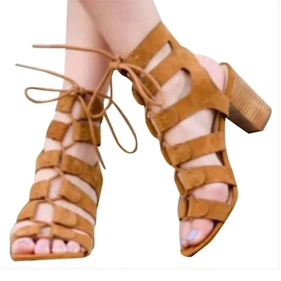 Marc Fisher Paradox gladiator heel sandals Size 8W - Picture 1 of 7